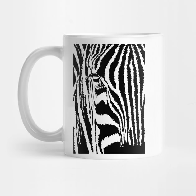 Zingy Zebra Linoprint by NattyDesigns